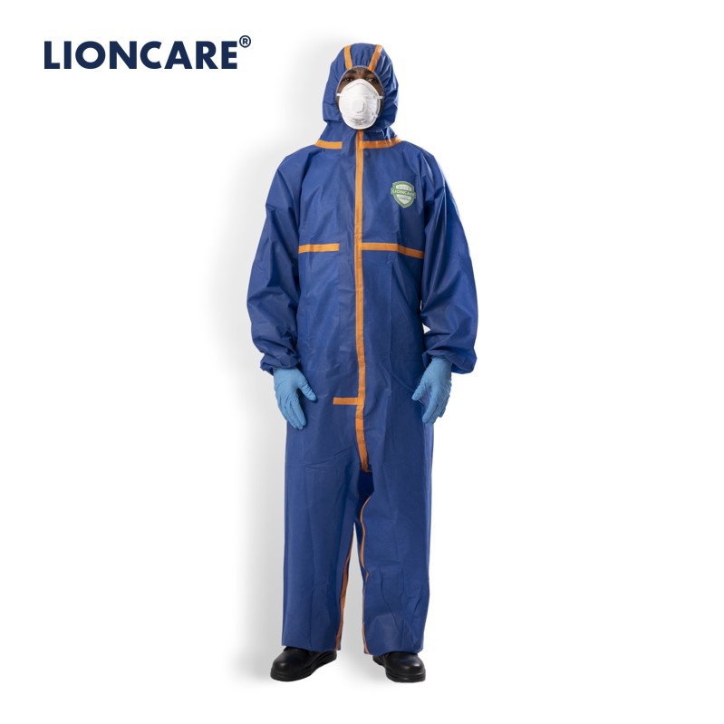 LIONCARE C300Plus disposable sms coverall with tapd seam 1 LIONCARE C300Plus disposable sms coverall with tapd seam 1