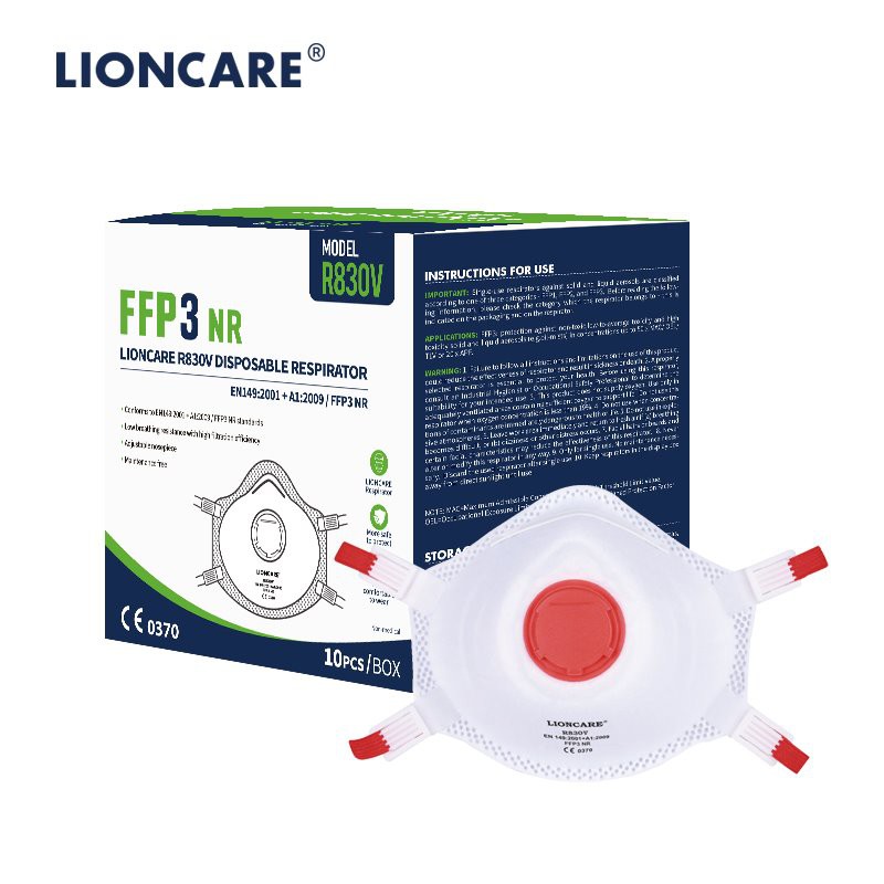 LIONCARE® komvormig FFP3-masker met kleppen